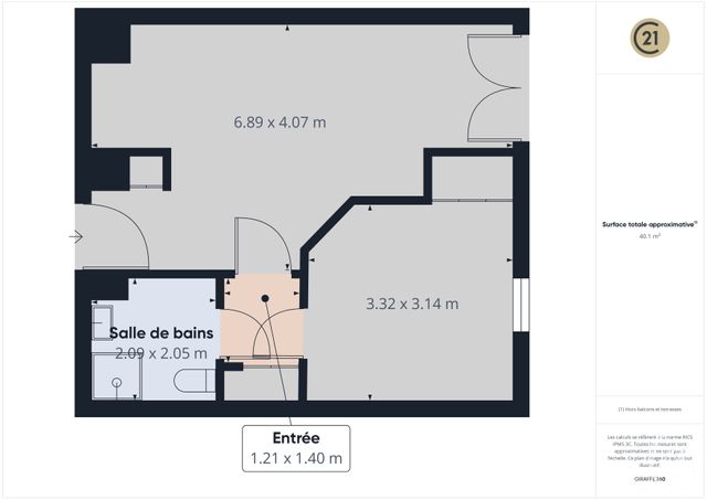 Appartement T2 à vendre - 2 pièces - 37,96 m2 - Toulon - 83 - PROVENCE-ALPES-COTE-D-AZUR